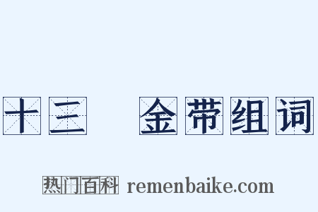 十三镮金带组词是什么意思的图片